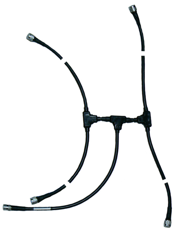 FM Radio 4-way Yagi phasing harness, 87.5-108.5MHz, specify 10%, N-type input/outputs, 500W